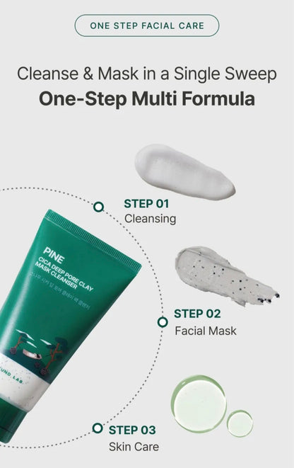 [K-beauty] Round LAB PINE CICA DEEP PORE CLAY MASK Cleanser 150ml