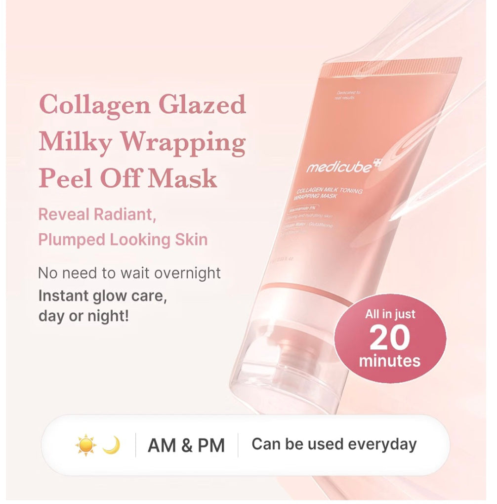 [K-beauty] Medicube Collagen Milk Toning Wrapping Mask 75ml
