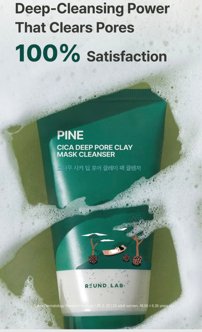 [K-beauty] Round LAB PINE CICA DEEP PORE CLAY MASK Cleanser 150ml