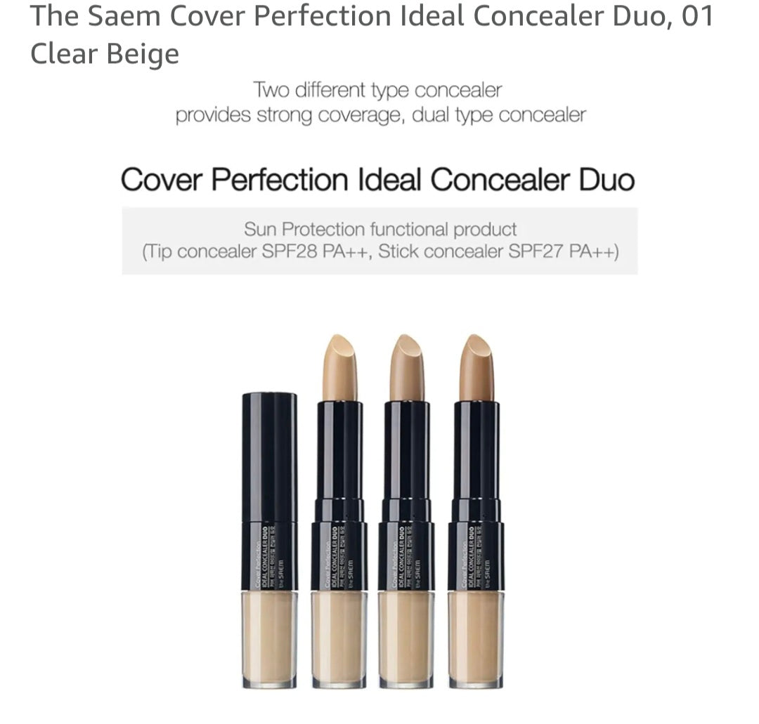 [K-beauty] the SAEM Cover perfection Ideal Concealer Duo