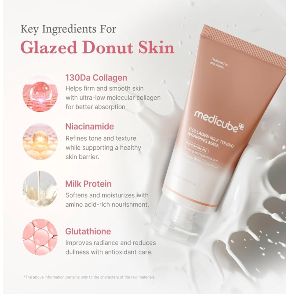 [K-beauty] Medicube Collagen Milk Toning Wrapping Mask 75ml