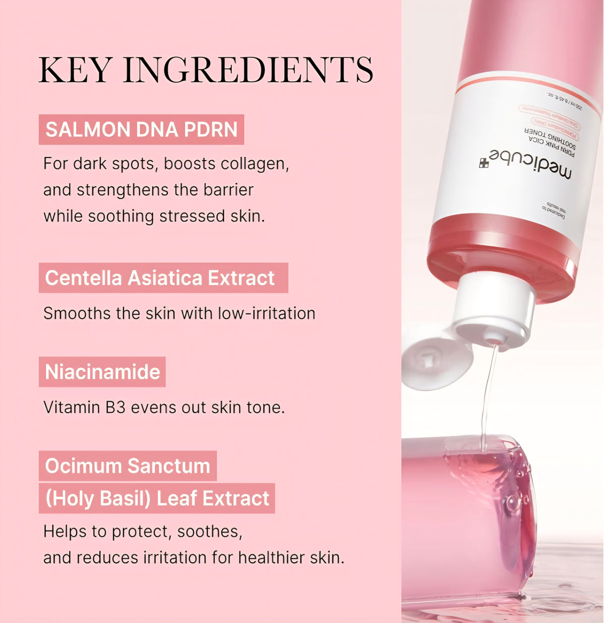 [K-beauty] Medicube PDRN PINK CICA Soothing TONER 250ml