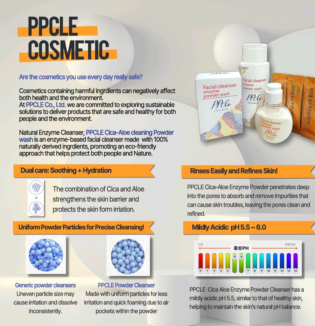[K-beauty] PPCLE CICA-ALOE Facial Cleanser ENZYME Powder wash 90g