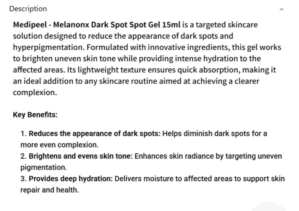 [K-beauty] MEDIPEEL MELANON X Dark Spot GEL 15ml_Dark spot & Blemish care solution