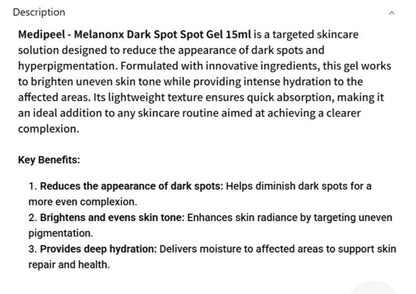 [K-beauty] MEDIPEEL MELANON X Dark Spot GEL 15ml_Dark spot & Blemish care solution