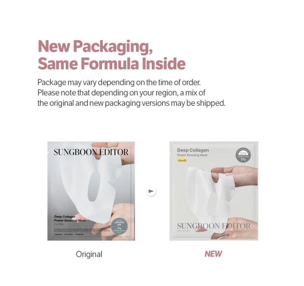 [K-beauty] SUNGBOON EDITOR Deep Collagen Power Boosting Mask (sbedt) 37g*4ea