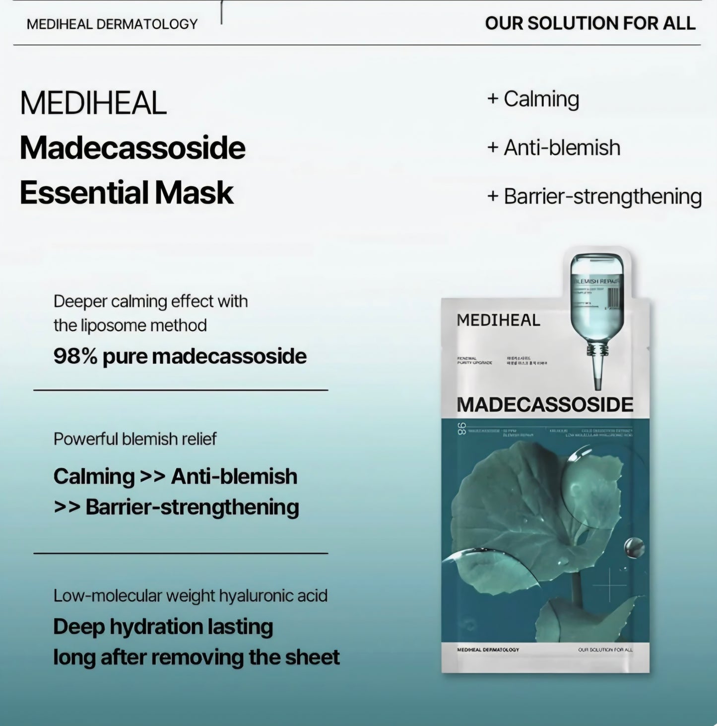 [K-beauty] Medheal Madecassoside Essential Mask_Blemish Repair (10 Sheets)