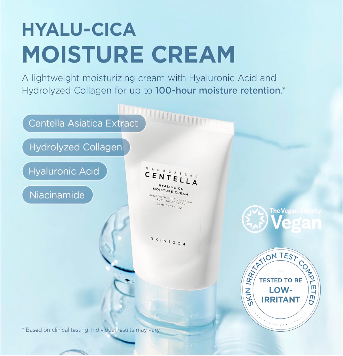 [K-beauty] SKIN1004 Madagascar Hyalu-Cica Moisture Cream 75ml