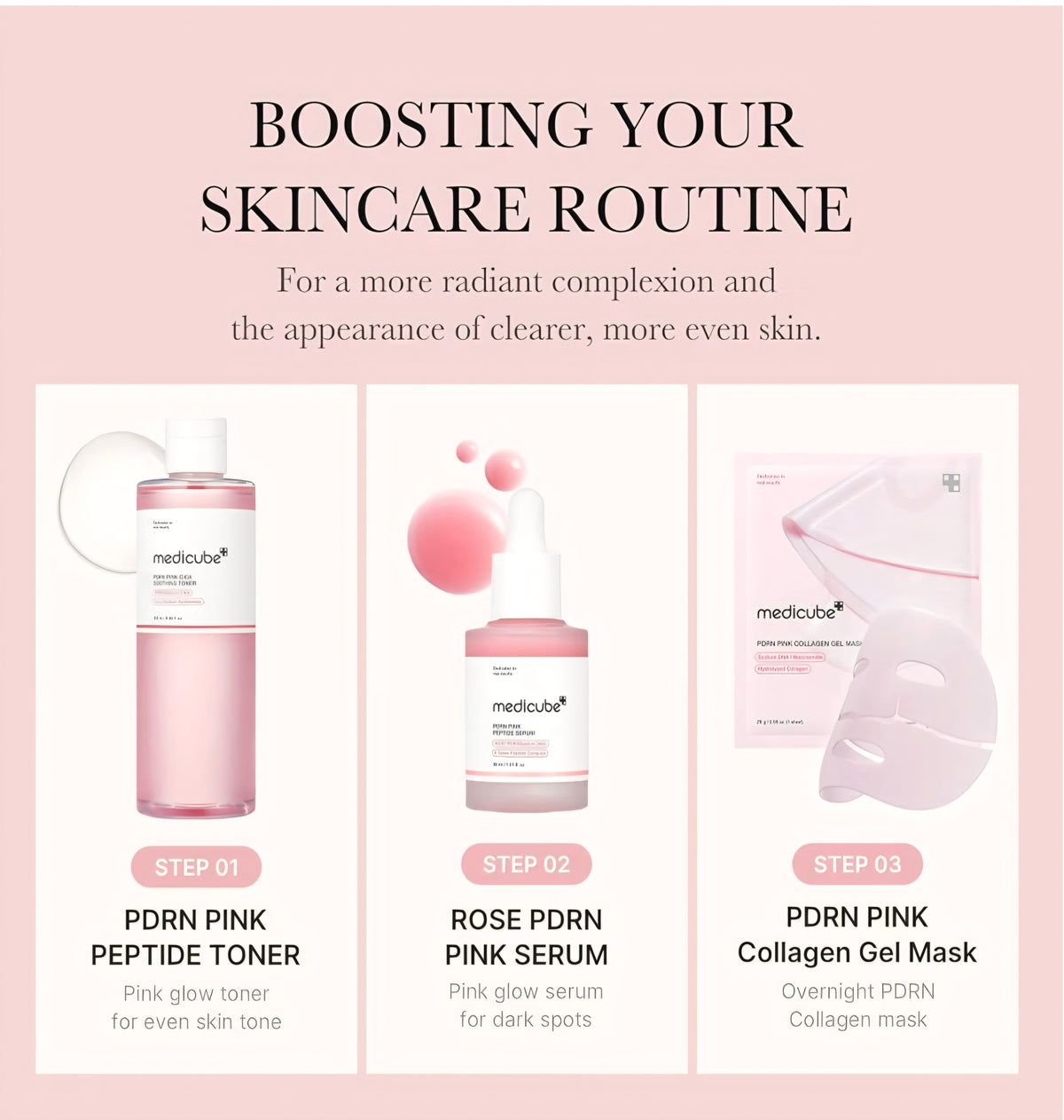 [K-beauty] Medicube PDRN PINK CICA Soothing TONER 250ml