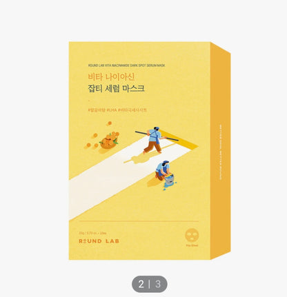 [K-beauty] Round LAB VITA NIACINAMIDE DARK SPOT Serum MASK (10sheets)