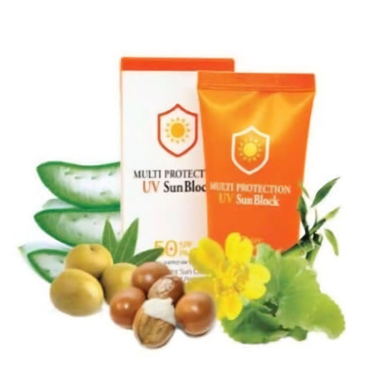 [K-beauty] 3W Clinic Multi Protection UV SunBlock SPF 50+/ PA+++ Lightweight Sun Cream, Perfect for UV Protection