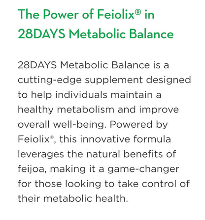 [FEIOLIX] 28DAYS METABOLIC BALANCE GLP-1 & Diabetic Health Powered by FEIOLIX made in New Zealand