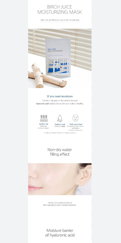 [K-beauty] Round LAB Birch Juice Moisturizing MASK SHEET (10 Sheets)