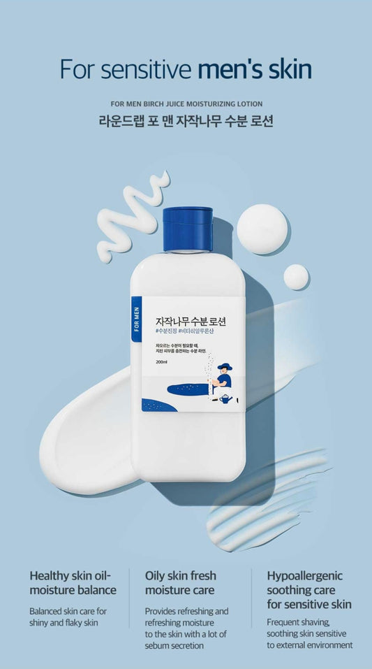 [K-beauty] Round LAB FOR MEN Birch Juice Moisturizing LOTION 200ml