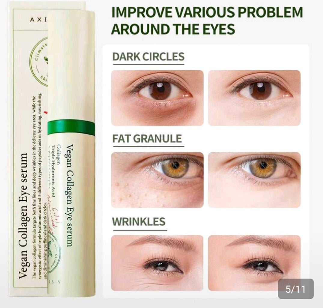 [K-beauty] AXIS-Y Vegan Collagen EYE SERUM  (Collagen,  Triple Hyaluronic Acid & 5-Peptide Complex) 10ml