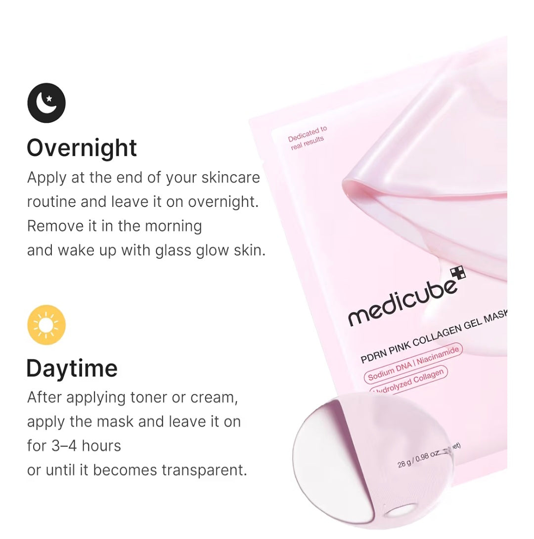 [K-beauty] Medicube PDRN PINK Collagen GEL Mask (4ea)