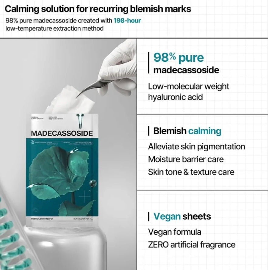 [K-beauty] Medheal Madecassoside Essential Mask_Blemish Repair (10 Sheets)
