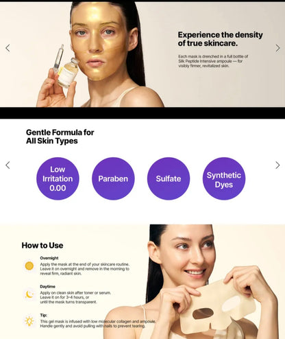 [K-beauty] SUNGBOON Editor Silk PEPTIDE EGF Intensive GOLD MASK (sbedt) 4ea