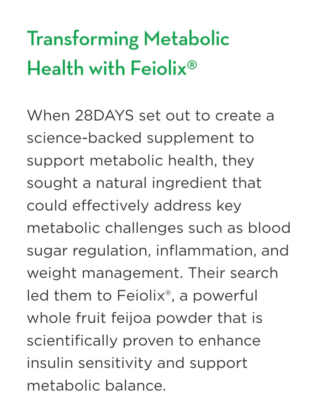 [FEIOLIX] 28DAYS METABOLIC BALANCE GLP-1 & Diabetic Health Powered by FEIOLIX made in New Zealand