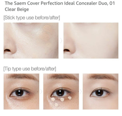 [K-beauty] the SAEM Cover perfection Ideal Concealer Duo