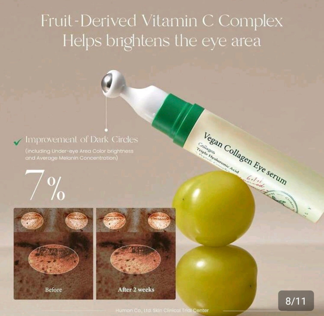 [K-beauty] AXIS-Y Vegan Collagen EYE SERUM  (Collagen,  Triple Hyaluronic Acid & 5-Peptide Complex) 10ml