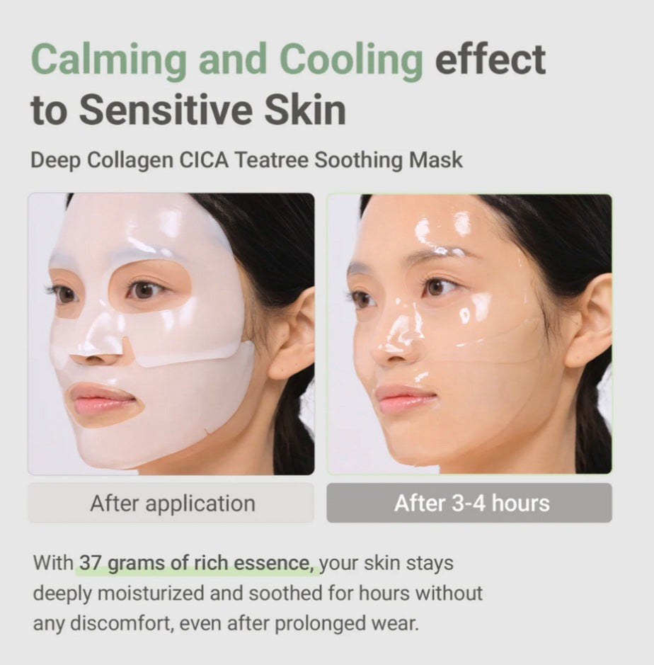 [K-beauty] SUNGBOON EDITOR Deep Collagen Cica Teatree Soothing Mask (sbedt) 37g*4ea