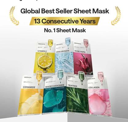 [K-beauty] Medheal Rose PDRN Essential Mask_Revitalizing (10sheets)