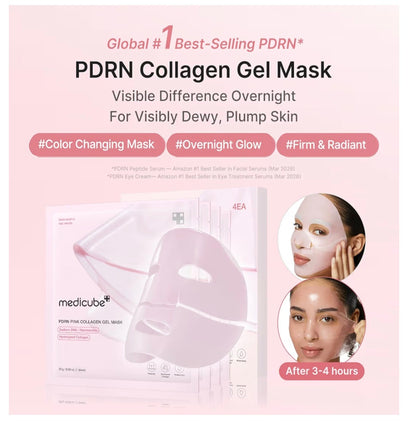 [K-beauty] Medicube PDRN PINK Collagen GEL Mask (4ea)