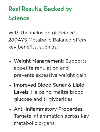 [FEIOLIX] 28DAYS METABOLIC BALANCE GLP-1 & Diabetic Health Powered by FEIOLIX made in New Zealand